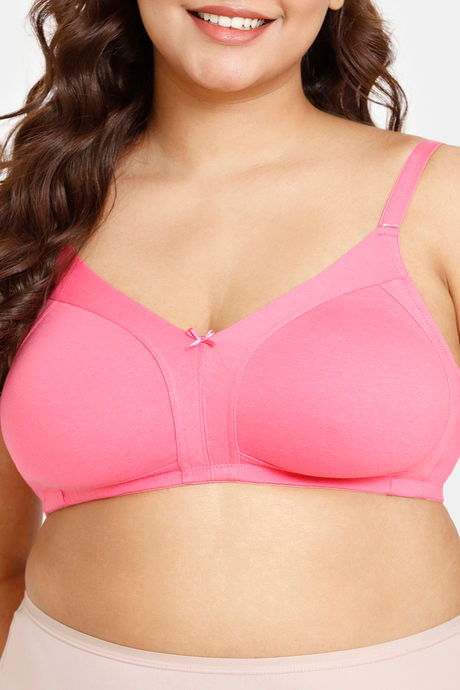 Rosaline Everyday Double Layered Non Wired 3/4th Coverage Super Support Bra - Pink Lemonade — image 4